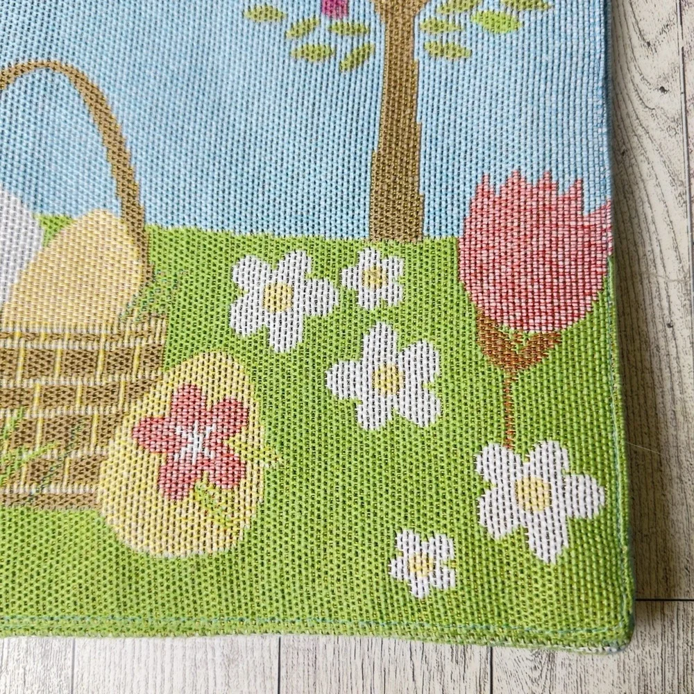 Easter Bunny‎ Egg Hunt  Basket Pastel Placemats Set Of 4